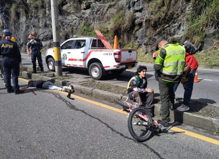 Accidente de Gravity Bike en la Autopista Bogotá-Medellín