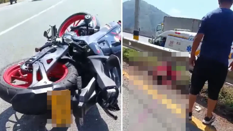 Motociclista falleció al chocar con una baranda en la vía Santa Fe de Antioquia -Medellín