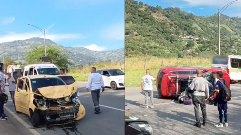 Taxista huyó luego de, presuntamente, causar un accidente en la vía Medellín – Llanos de Cuivá