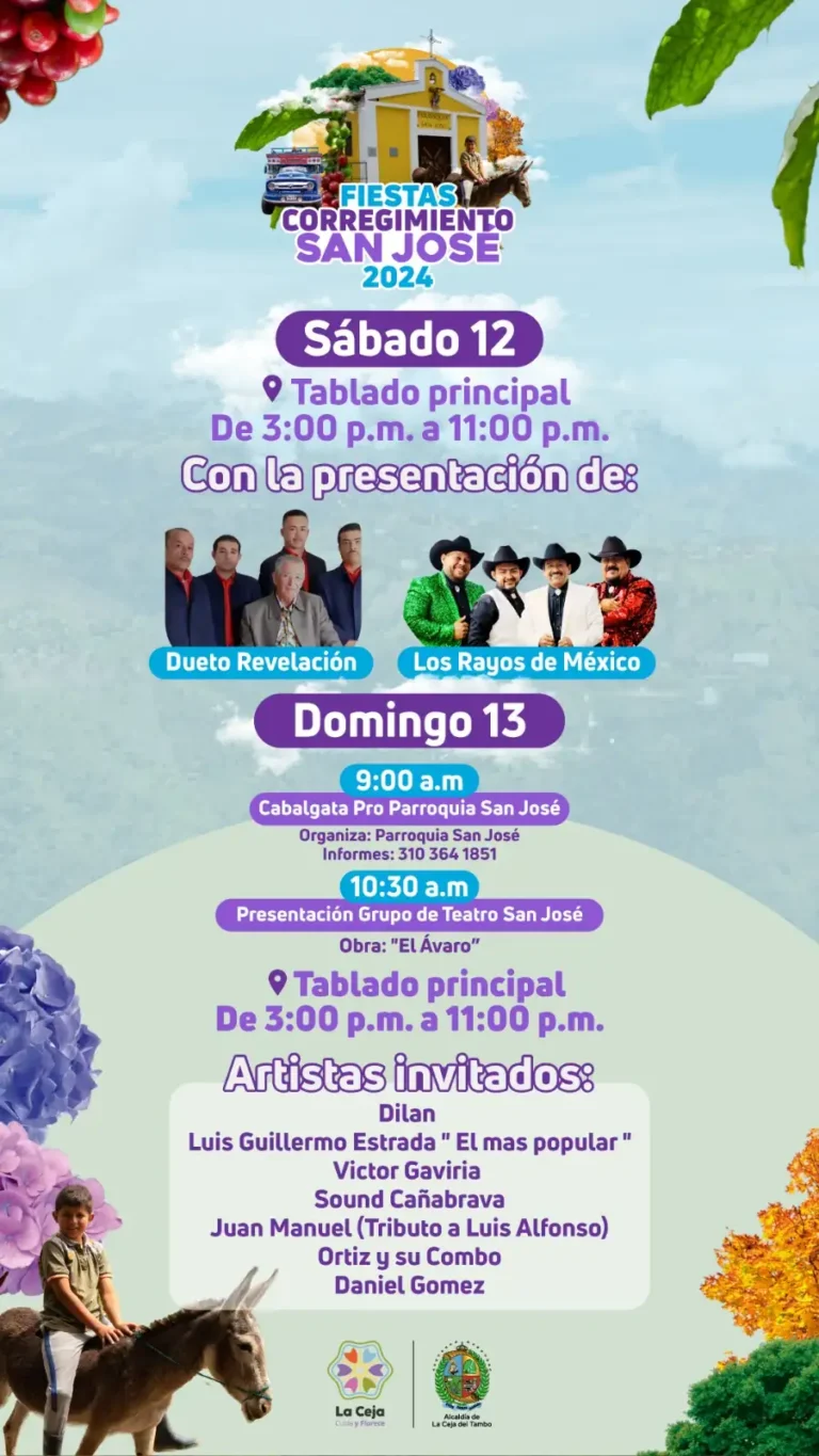 La Ceja celebra las Fiestas de San José con una variada programación musical