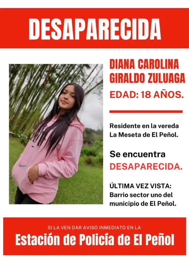 Familiares están desesperados tras la desaparición de Diana Carolina, una joven del municipio de El Peñol