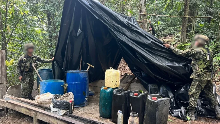 En San Luis, Antioquia, Ejército ubicó y destruyó un laboratorio de coca del Clan del Golfo